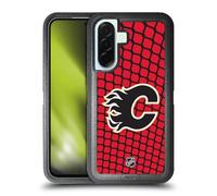 Head Case Designs Licenza Ufficiale NHL Modello a Rete Calgary Flames Custodia Antiurto Ultra Blindata Compatibile con Samsung Galaxy A36 5G