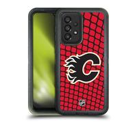 Head Case Designs Licenza Ufficiale NHL Modello a Rete Calgary Flames Custodia Antiurto Ultra Blindata Compatibile con Galaxy A33 5G (2022)