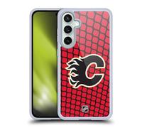 Head Case Designs Licenza Ufficiale NHL Modello a Rete Calgary Flames Custodia in Gel [Protezione di Grado Militare] Compatibile con Samsung Galaxy S23 Fe 5G E Compatibile con MagSafe