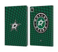 Head Case Designs Licenza Ufficiale NHL Modello a Rete Dallas Stars Custodia Portafoglio in Pelle Compatibile con Apple iPad PRO 13 M4 2024