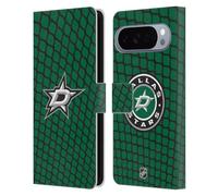 Head Case Designs Licenza Ufficiale NHL Modello a Rete Dallas Stars Custodia Portafoglio in Pelle Compatibile con Google Pixel 10 Pro XL