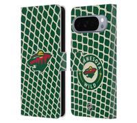 Head Case Designs Licenza Ufficiale NHL Modello a Rete Minnesota Wild Custodia Portafoglio in Pelle Compatibile con Google Pixel 10 Pro XL