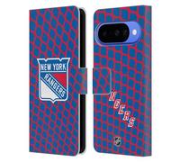 Head Case Designs Licenza Ufficiale NHL Modello a Rete New York Rangers Custodia Portafoglio in Pelle Compatibile con Google Pixel 10