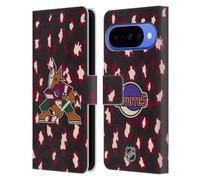 Head Case Designs Licenza Ufficiale NHL Modello di Leopardo Arizona Coyotes Custodia Portafoglio in Pelle Compatibile con Google Pixel 10