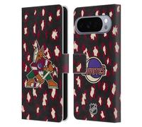 Head Case Designs Licenza Ufficiale NHL Modello di Leopardo Arizona Coyotes Custodia Portafoglio in Pelle Compatibile con Google Pixel 10 Pro XL