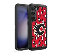 Head Case Designs Licenza Ufficiale NHL Modello di Leopardo Calgary Flames Custodia Antiurto Ultra Blindata Compatibile con Samsung Galaxy S23 5G