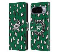 Head Case Designs Licenza Ufficiale NHL Modello di Leopardo Dallas Stars Custodia Portafoglio in Pelle Compatibile con Google Pixel 10 Pro XL