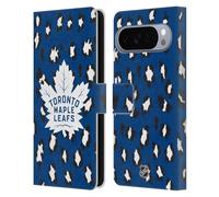 Head Case Designs Licenza Ufficiale NHL Modello di Leopardo Toronto Maple Leafs Custodia Portafoglio in Pelle Compatibile con Google Pixel 10 Pro XL