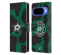 Head Case Designs Licenza Ufficiale NHL Modello di mucca Dallas Stars Custodia Portafoglio in Pelle Compatibile con Google Pixel 10