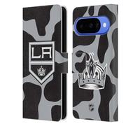 Head Case Designs Licenza Ufficiale NHL Modello di mucca Los Angeles Kings Custodia Portafoglio in Pelle Compatibile con Google Pixel 10