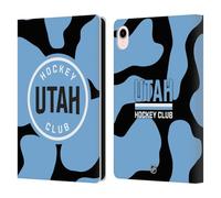 Head Case Designs Licenza Ufficiale NHL Modello di Mucca Utah Mammoth Custodia Portafoglio in Pelle Compatibile con Apple iPad Mini (2021/2024)