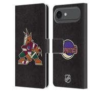 Head Case Designs Licenza Ufficiale NHL Semplice Arizona Coyotes Custodia Portafoglio in Pelle Compatibile con Apple iPhone 17 Air