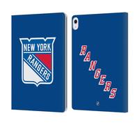 Head Case Designs Licenza Ufficiale NHL Semplice New York Rangers Custodia Portafoglio in Pelle Compatibile con Apple iPad Air 13 2024/2025