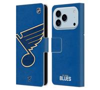 Head Case Designs Licenza Ufficiale NHL Smisurato St Louis Blues Custodia Portafoglio in Pelle Compatibile con Apple iPhone 17 PRO