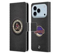 Head Case Designs Licenza Ufficiale NHL Tessuto a Disco Arizona Coyotes Custodia Portafoglio in Pelle Compatibile con Apple iPhone 17 PRO