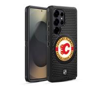 Head Case Designs Licenza Ufficiale NHL Tessuto a Disco Calgary Flames Custodia Antiurto Ultra Blindata Compatibile con Samsung Galaxy S25 Ultra