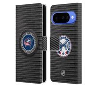 Head Case Designs Licenza Ufficiale NHL Tessuto a Disco Columbus Blue Jackets Custodia Portafoglio in Pelle Compatibile con Google Pixel 10