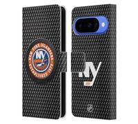Head Case Designs Licenza Ufficiale NHL Tessuto a Disco New York Islanders Custodia Portafoglio in Pelle Compatibile con Google Pixel 10