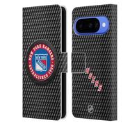 Head Case Designs Licenza Ufficiale NHL Tessuto a Disco New York Rangers Custodia Portafoglio in Pelle Compatibile con Google Pixel 10