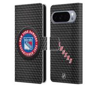 Head Case Designs Licenza Ufficiale NHL Tessuto a Disco New York Rangers Custodia Portafoglio in Pelle Compatibile con Google Pixel 10 Pro XL