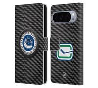 Head Case Designs Licenza Ufficiale NHL Tessuto a Disco Vancouver Canucks Custodia Portafoglio in Pelle Compatibile con Google Pixel 10 Pro XL