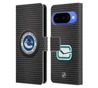 Head Case Designs Licenza Ufficiale NHL Tessuto a Disco Vancouver Canucks Custodia Portafoglio in Pelle Compatibile con Google Pixel 10