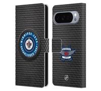 Head Case Designs Licenza Ufficiale NHL Tessuto a Disco Winnipeg Jets Custodia Portafoglio in Pelle Compatibile con Google Pixel 10 Pro XL