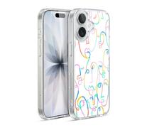 Head Case Designs Licenza Ufficiale Ninola Facce Bianche Colorato Custodia in Gel [Protezione di Grado Militare] Compatibile Con Apple iPhone 17 E Compatibile Con MagSafe