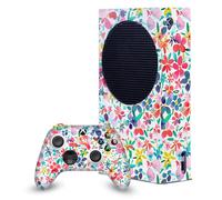 Head Case Designs Licenza Ufficiale Ninola Petali Colorati Primavera Mix Arte Pacchetto Console Da Gioco Wrap E Pelle Per Controller Compatibile con Xbox Series S Console & Controller Bundle