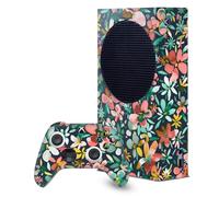 Head Case Designs Licenza Ufficiale Ninola Petali Colorati Verdi Assortiti Pacchetto Console Da Gioco Wrap E Pelle Per Controller Compatibile con Xbox Series S Console & Controller Bundle