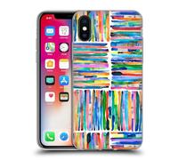 Head Case Designs Licenza Ufficiale Ninola Strisce dipinte a Mano Modelli Acquarello Custodia in Gel [Protezione di Grado Militare] Compatibile con Apple iPhone X/iPhone XS