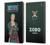 Head Case Designs Licenza Ufficiale One Piece Roronoa Zoro Arte Grafica Custodia Portafoglio in Pelle Compatibile con Amazon Fire Max 11 2023