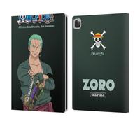 Head Case Designs Licenza Ufficiale One Piece Roronoa Zoro Arte Grafica Custodia Portafoglio in Pelle Compatibile con Apple iPad PRO 12.9 2020/2021/2022
