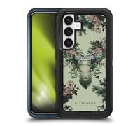 Head Case Designs Licenza Ufficiale Outlander Cervo Floreale Grafica Composta Custodia Antiurto Ultra Blindata Compatibile con Samsung Galaxy S24 5G