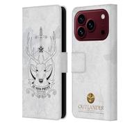 Head Case Designs Licenza Ufficiale Outlander Je Suis Prest Sigilli E Icone Custodia Portafoglio in Pelle Compatibile con Apple iPhone 18 Pro