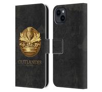 Head Case Designs Licenza Ufficiale Outlander Scozzese Appartenente All'Ordine Del Cardo Sigilli E Icone Custodia Portafoglio in Pelle Compatibile con Apple iPhone 15 Plus