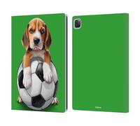 Head Case Designs Licenza Ufficiale P.D. Moreno Beagle Soccer Cuccioli Sportivi Custodia Portafoglio in Pelle Compatibile con Apple iPad PRO 12.9 2020/2021/2022