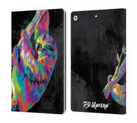 Head Case Designs Licenza Ufficiale P.D. Moreno Bradipo Colori Pop con Animali Natalizi Custodia Portafoglio in Pelle Compatibile con Apple iPad 10.2 2019/2020/2021
