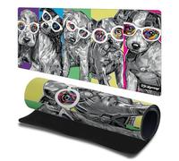 Head Case Designs Licenza Ufficiale P.D. Moreno Cani in Scala di Grigi Arte Gotica 23.62 x 11.81 x 0.12 Inches (600 x 300 mm) - L Tappetino per Mouse E Scrivania da Ufficio per Giochi Tastiera PC