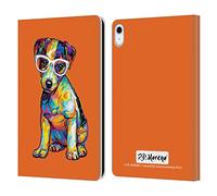 Head Case Designs Licenza Ufficiale P.D. Moreno Jack Russell Cani Custodia Portafoglio in Pelle Compatibile con Apple iPad 10.9 2022/2025