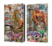 Head Case Designs Licenza Ufficiale P.D. Moreno Museo Scena Dinosauro Custodia Portafoglio in Pelle Compatibile con Apple iPad Air 2 (2014)