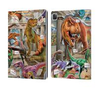 Head Case Designs Licenza Ufficiale P.D. Moreno Museo Scena Dinosauro Custodia Portafoglio in Pelle Compatibile con Apple iPad PRO 13 M4 2024