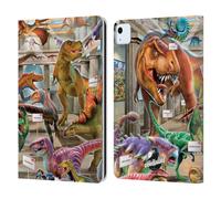 Head Case Designs Licenza Ufficiale P.D. Moreno Museo Scena Dinosauro Custodia Portafoglio in Pelle Compatibile con Apple iPad Air 11 2020/2022/2024/2025