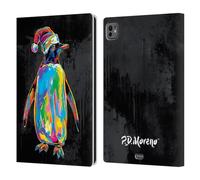 Head Case Designs Licenza Ufficiale P.D. Moreno Pinguino Colori Pop con Animali Natalizi Custodia Portafoglio in Pelle Compatibile con Apple iPad PRO 11 M4 2024