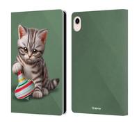 Head Case Designs Licenza Ufficiale P.D. Moreno Trottola Colorata Gioca a Cat Artwork Custodia Portafoglio in Pelle Compatibile con Apple iPad Mini (2021/2024)