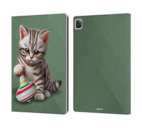 Head Case Designs Licenza Ufficiale P.D. Moreno Trottola Colorata Gioca a Cat Artwork Custodia Portafoglio in Pelle Compatibile con Apple iPad PRO 12.9 2020/2021/2022
