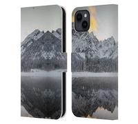 Head Case Designs Licenza Ufficiale Patrik Lovrin Tramonto Nubi Sopra Le Montagne Laghi Magici Custodia Portafoglio in Pelle Compatibile con Apple iPhone 15 Plus