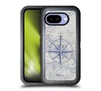 Head Case Designs Licenza Ufficiale Paul Brent Compasso Vintage Nautico Custodia Antiurto Ultra Blindata Compatibile con Google Pixel 9A