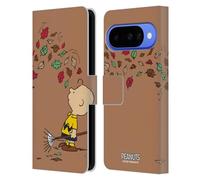 Head Case Designs Licenza Ufficiale Peanuts Autunno Charlie Brown Custodia Portafoglio in Pelle Compatibile con Google Pixel 10