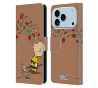Head Case Designs Licenza Ufficiale Peanuts Autunno Charlie Brown Custodia Portafoglio in Pelle Compatibile con Apple iPhone 17 PRO